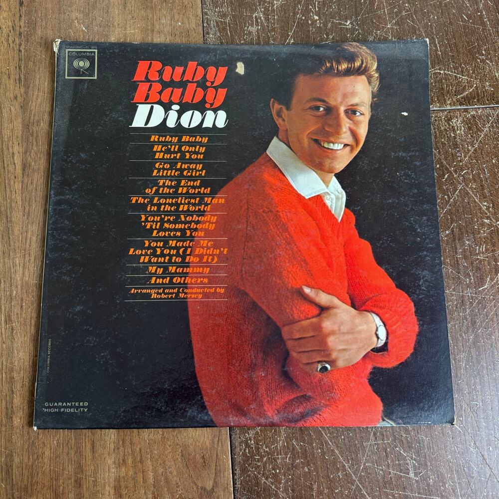 Dion Dimucci Ruby‎ Baby 1963 LP Vinyl Record Columbia Records